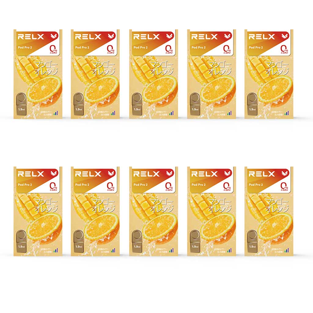 RELX Red Pro 2 マンゴーオレンジカートリッジ 27個セット